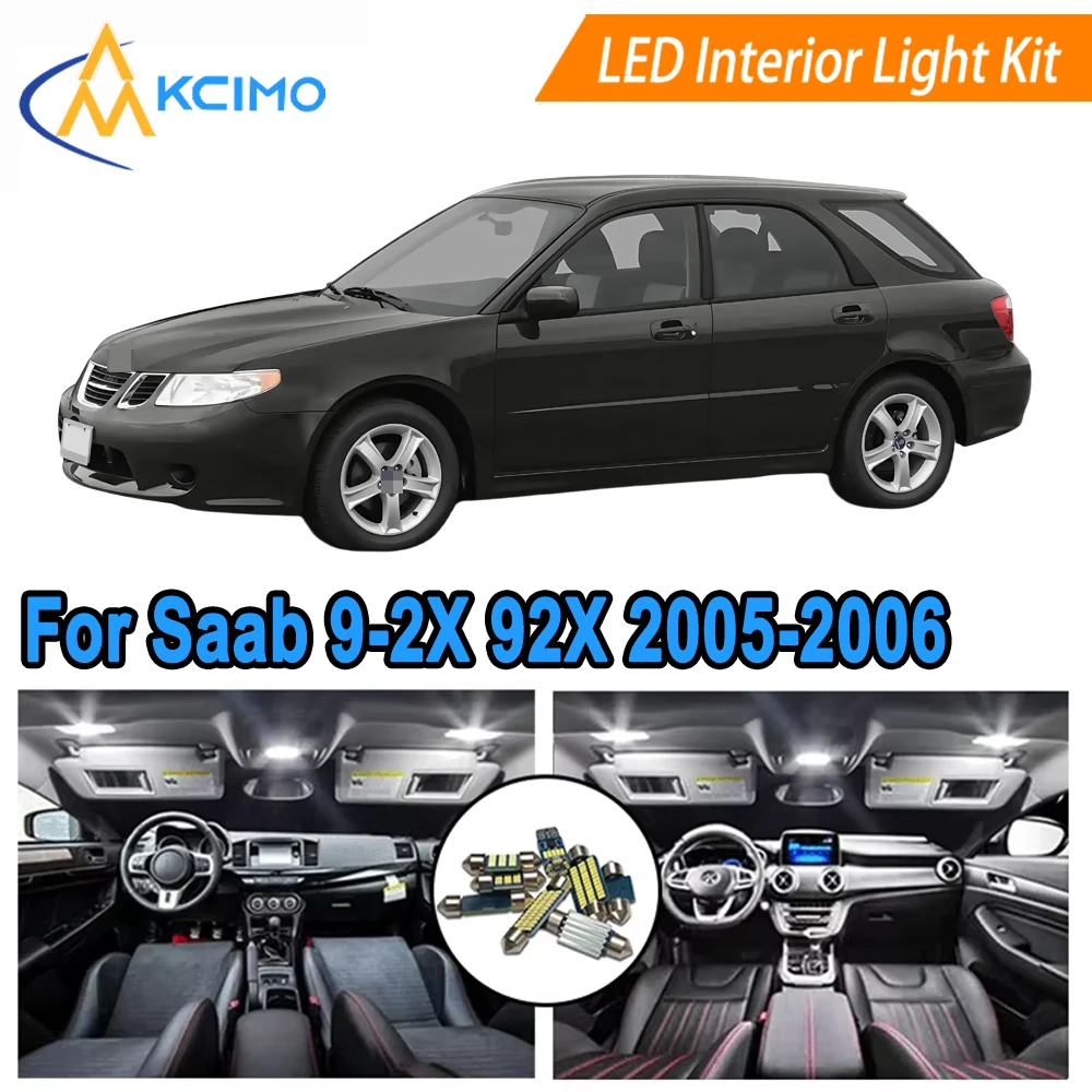 

High-Quality LED Interior Lights For Saab 9-2X 92X (2005-2006) Models (White/ Blue) Dome/Door/Reading Lamp Bulbs
