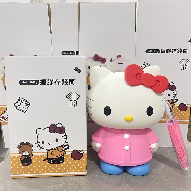 

35cm Hello Kitty Piggy Bank Toy Kawaii Anime Valentine Day Gift Cartoon Decorations Desktop Ornaments Accessories Gift Wholesale