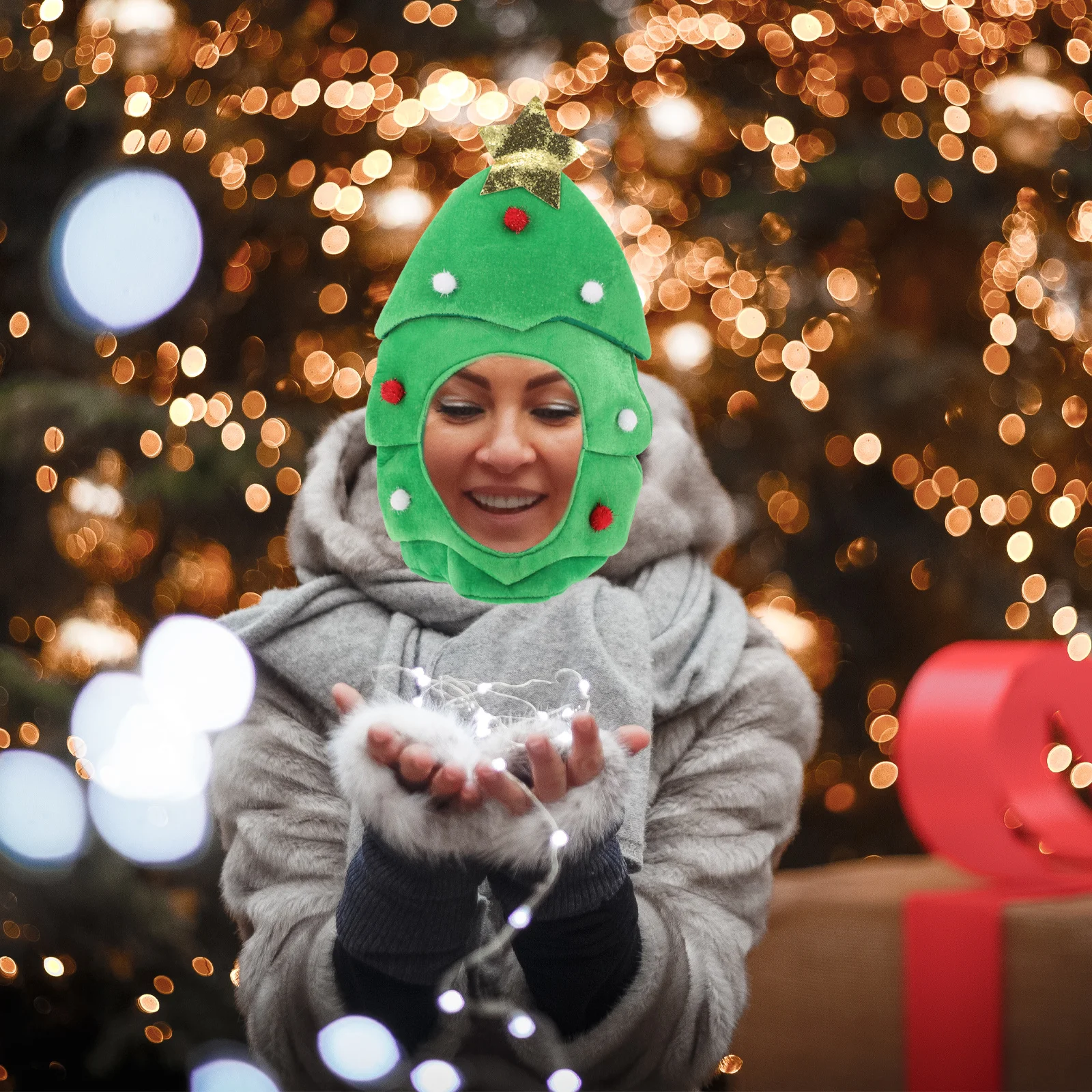 

Christmas Tree Hat Adult Xmas Party Supplies Holiday Costume Accessory For Men Women Kids Soft Lightweight Pine Cap