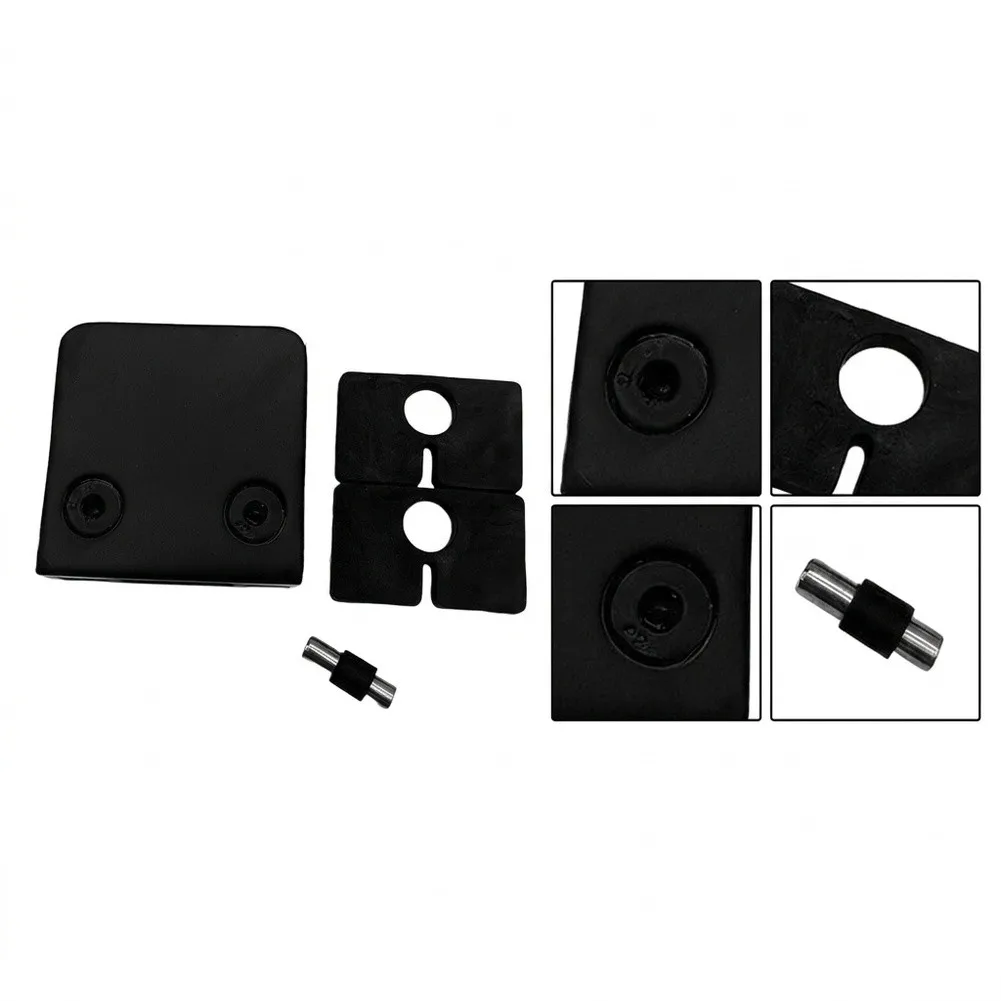 Square Glass Clamp Set SUS 304 Stainless Steel No Drill Installation For Balustrade Pool Fence Stair Railing Hardware Black