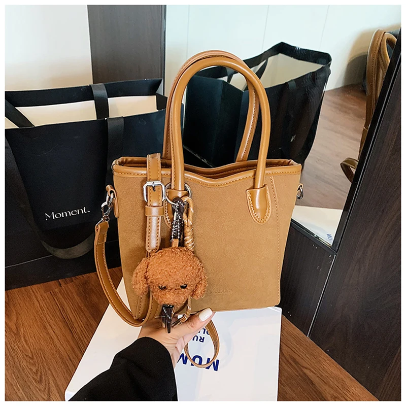 

Ретро однотонная замшевая мини-сумка для женщин, новинка 2023 года, модная сумка, высококачественная универсальная сумка через плечо на одно плечо