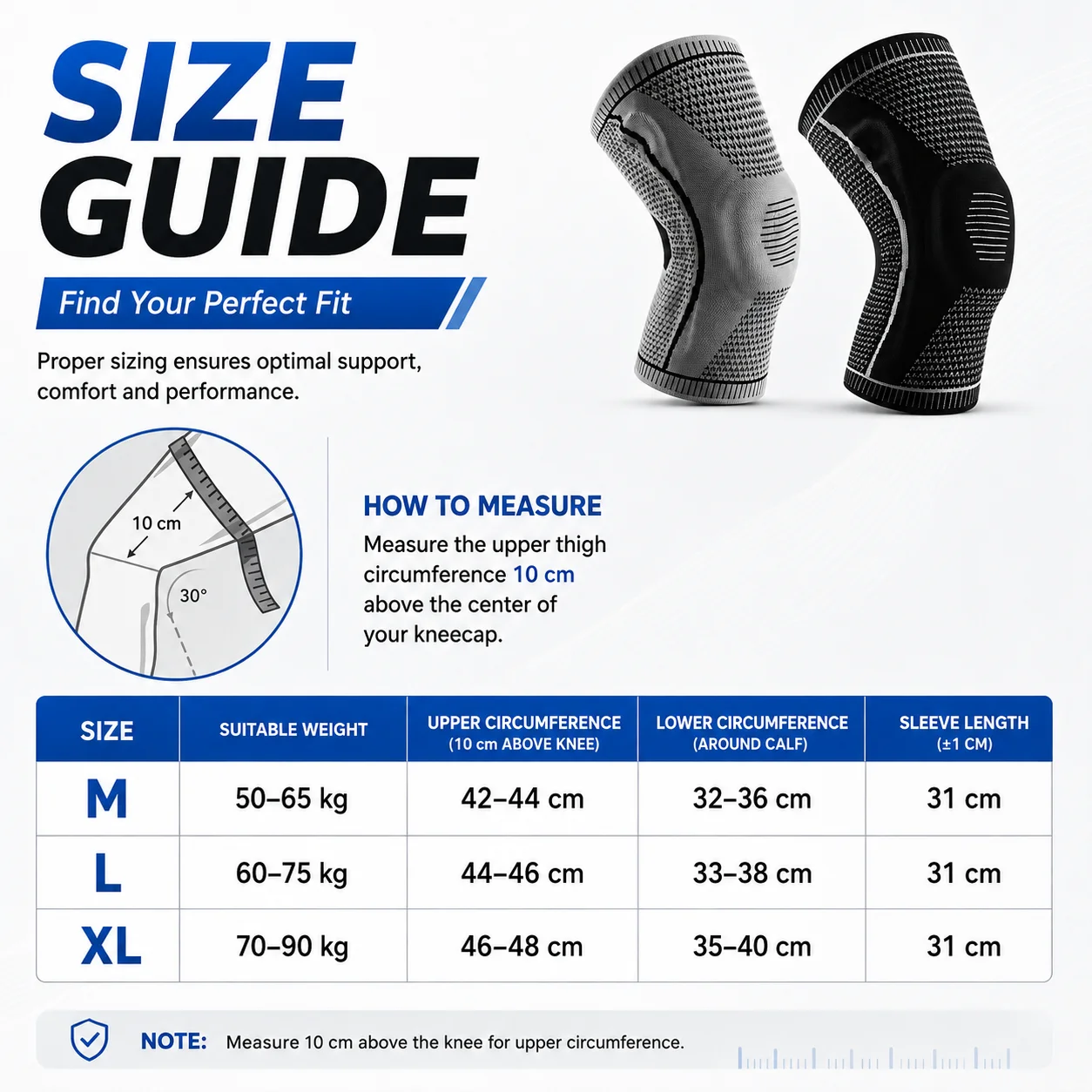 Kompressions-Kniebandage, atmu – Knee Sleeve Compression Bewertung und Preis