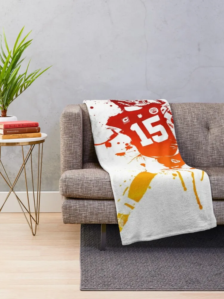 Football Mahomes Kansas Throw Blanket Sofa Quilt Vintage Sleeping Bag Blankets