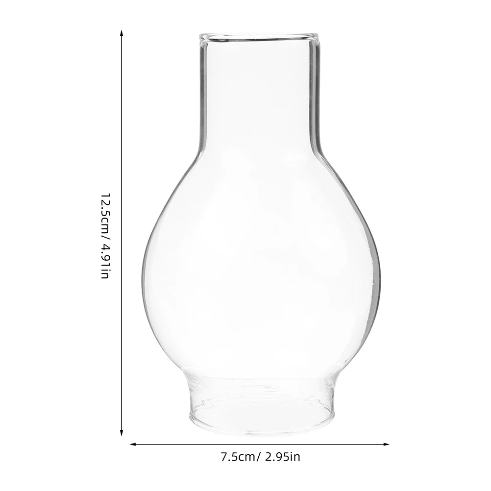 2 個のガラスシェード背の高い透明な煙突防風チューブホルダーカバー装飾ホームシェード防風チューブスリーブ