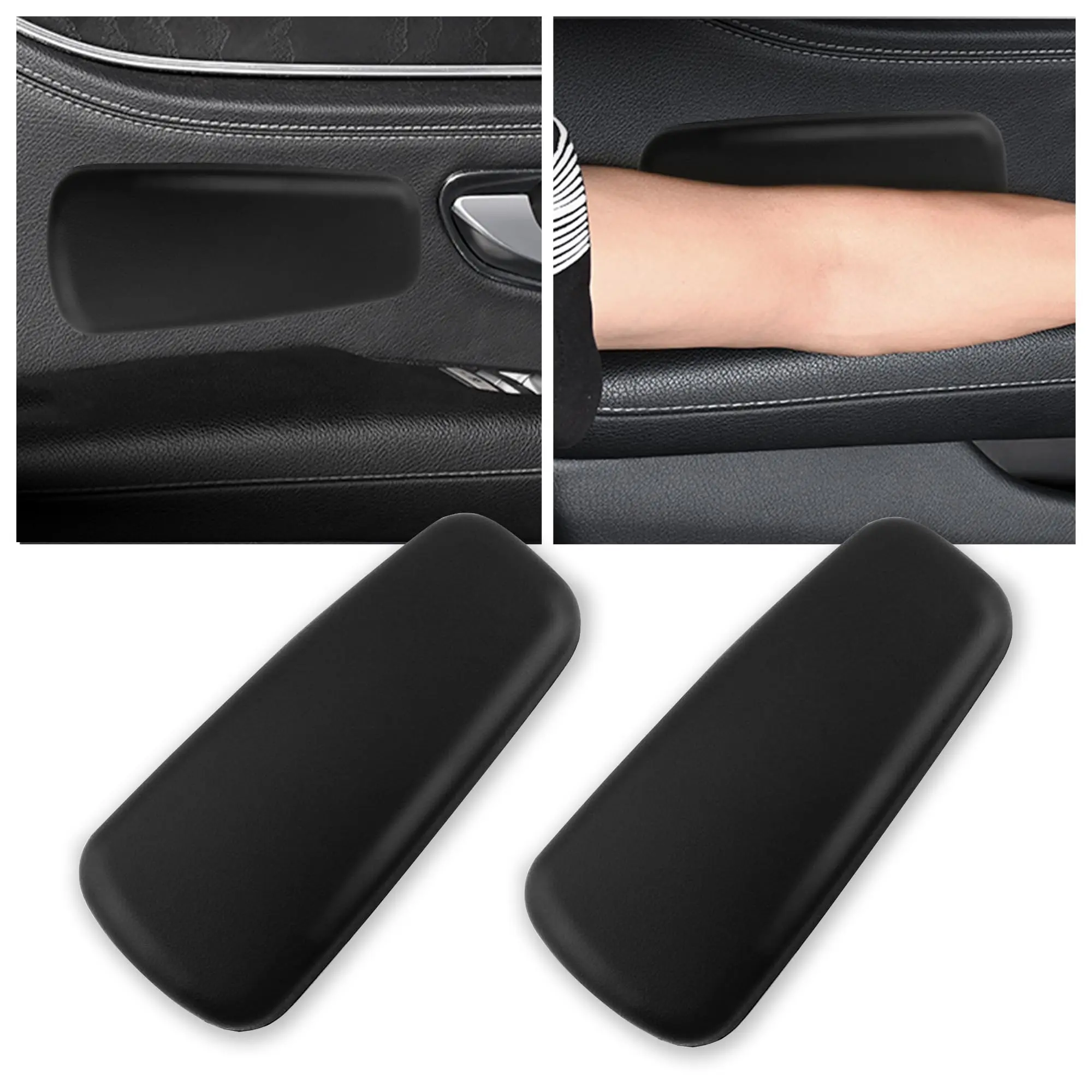 Almohadilla de Apoyo para Rodilla de Coche, Reposabrazos Interior para Puerta, Consola Central, Almohadilla Protectora Lateral de Cuero PU Suave, Accesorios para Auto