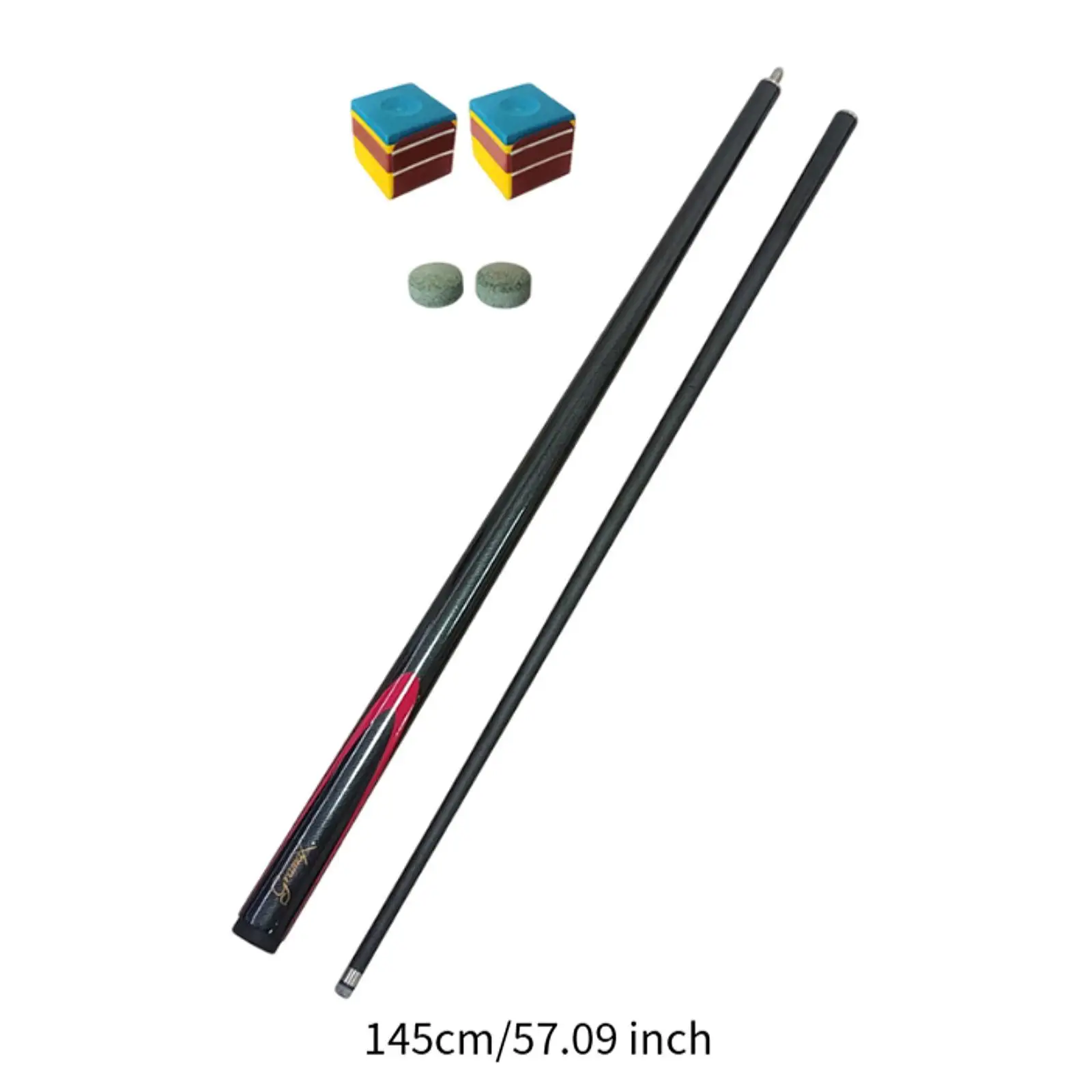 Pool Cue, Billiard Pool Stick Carbon Fiber Nine Ball Pool Cue Full Size 57" Segmented Billiard Cue Snooker Cue for Beginners