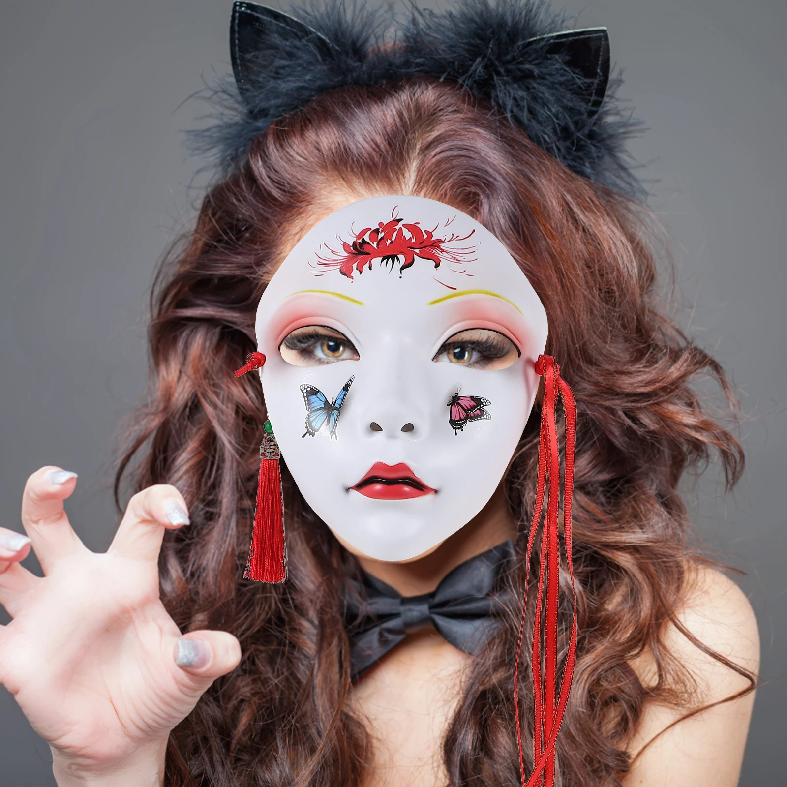 

Full Face Mask Adult Party Costume Chinese Style Hand Painted Decorative Mask for Halloween Cosplay Festival Masquerade