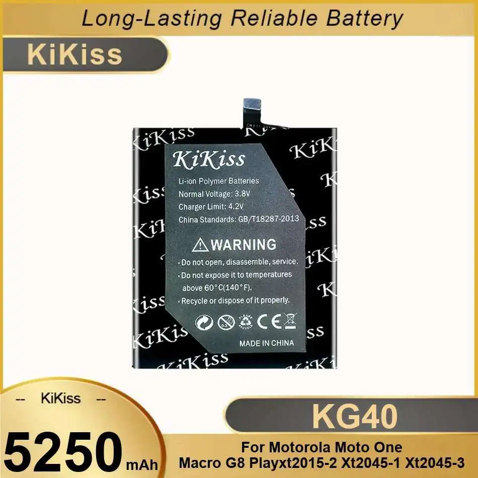 

Mobile Phone Battery KG40 5250mAh For Motorola Moto G8 Play One Macro, One Macro Dual Sim XT2015-2 XT2016-1 XT2016-2
