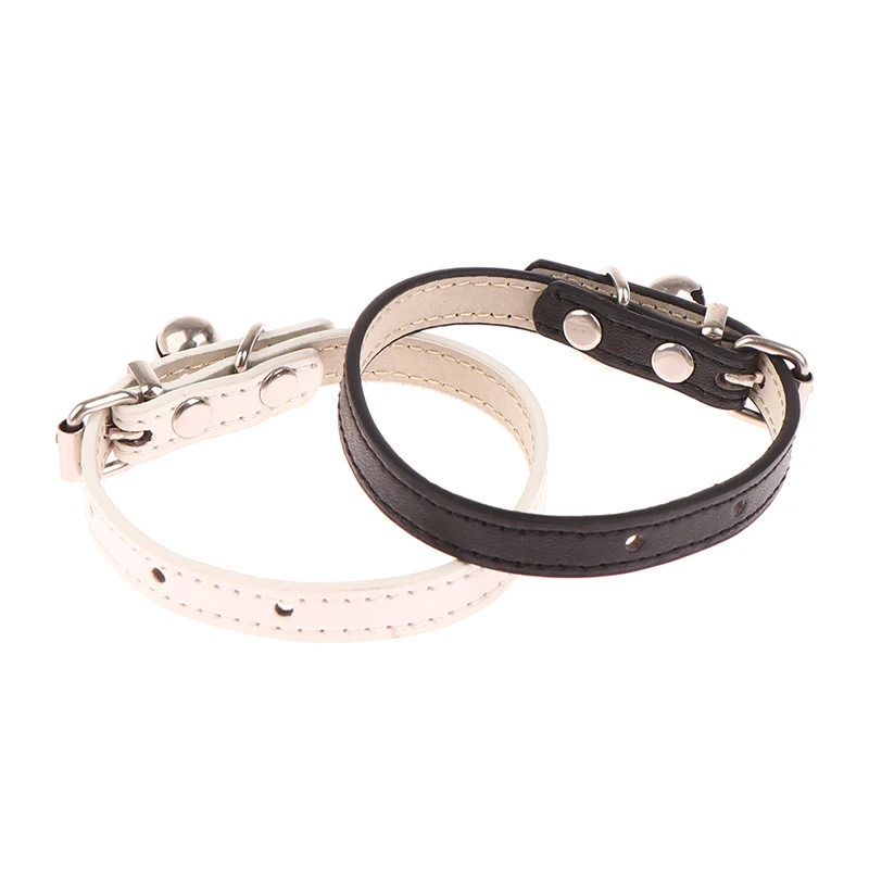 

1Pc Black/White 25cm Cotton Doll Leather Collar Bell Star Idol Doll Accessories Photo Props