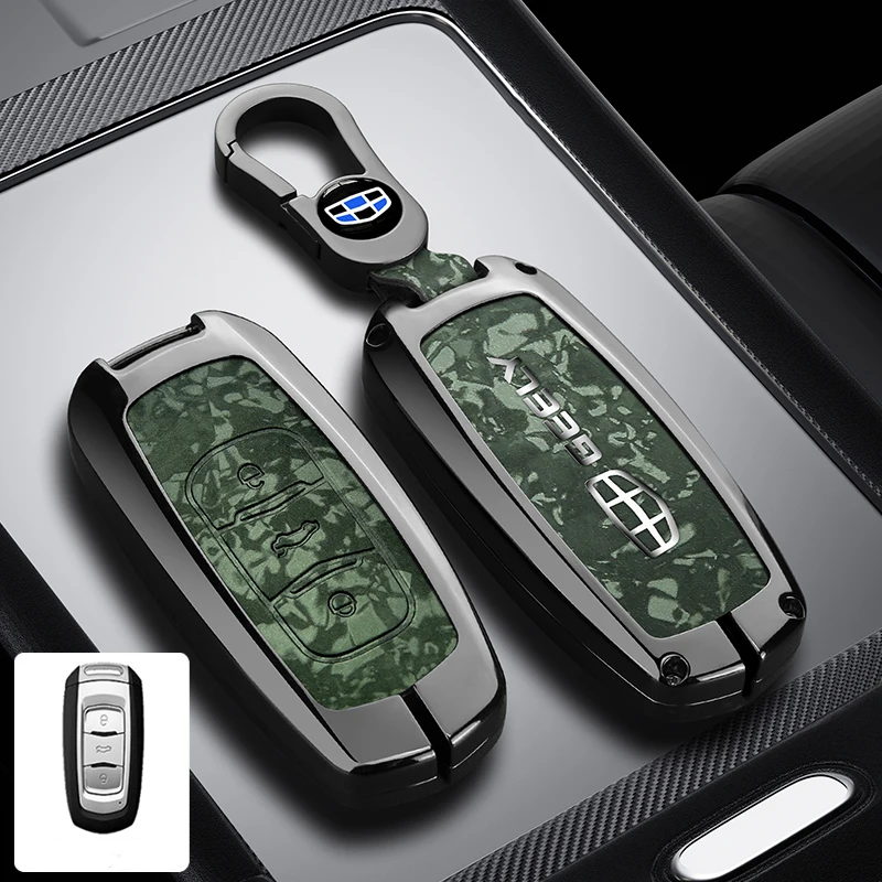 Кожаный чехол для автомобильного ключа из цинкового сплава Geely Atlas Boyue GX3 Atlas GS NL3 Geely Emgrand 7 EX7 Emgrarand X7 SUV GT GC9 borui Key Frobe