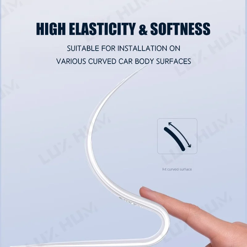 2Pcs 40CM Car Door Edge Guard Upraded Extended Door Protection Strip Flexible Anti-Collision Protective Cover Sticker