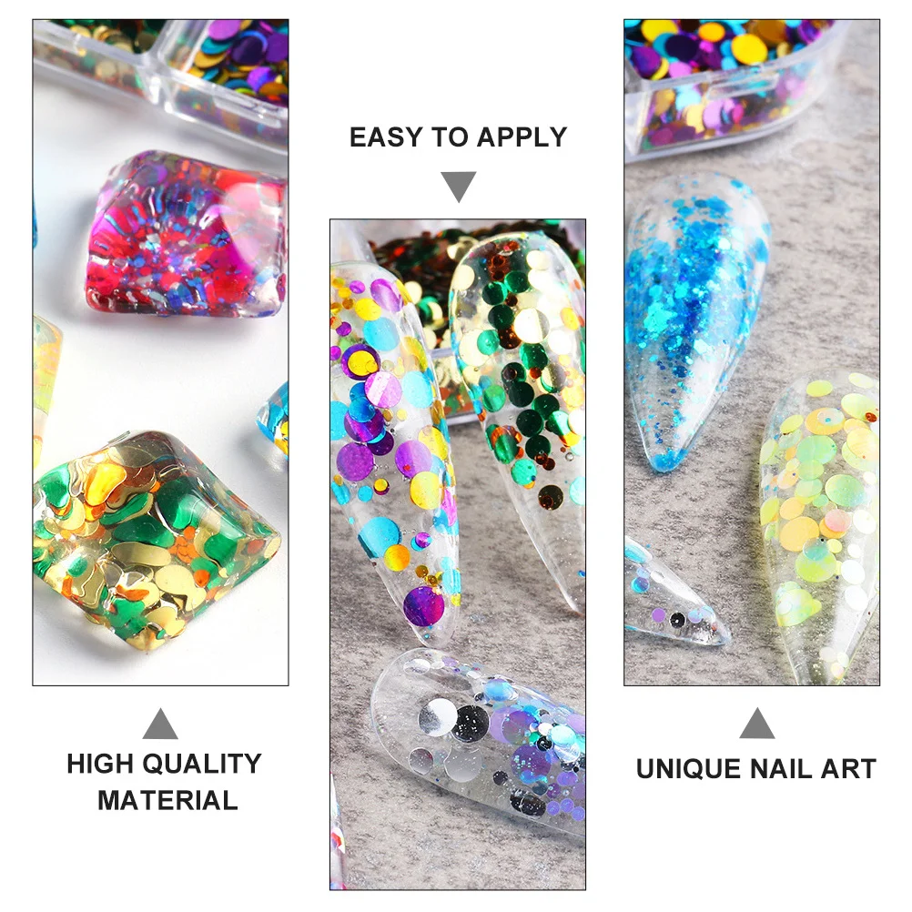 

2 Boxes Glitter Diy Manicure Accessories For Salons Home Decor For Decal Nail Manicure Nail Decoration Sticker Supplies