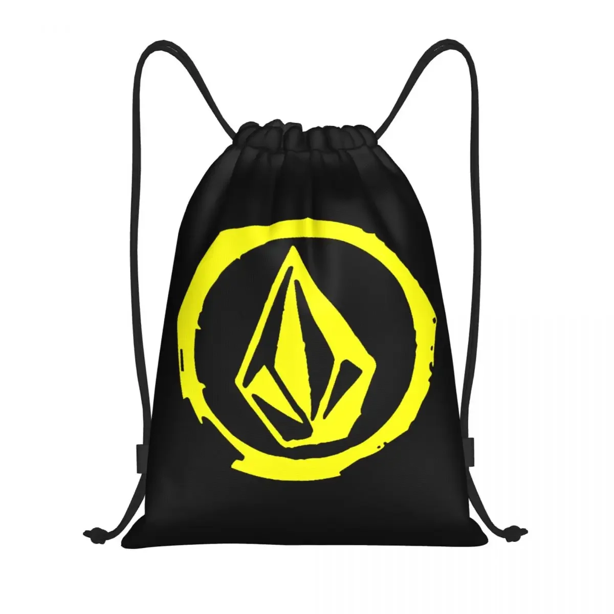 Volcoms Skate Drawstring Backpack Sports Gym Bag for Women Men Boardsports Diamond Training Sackpack