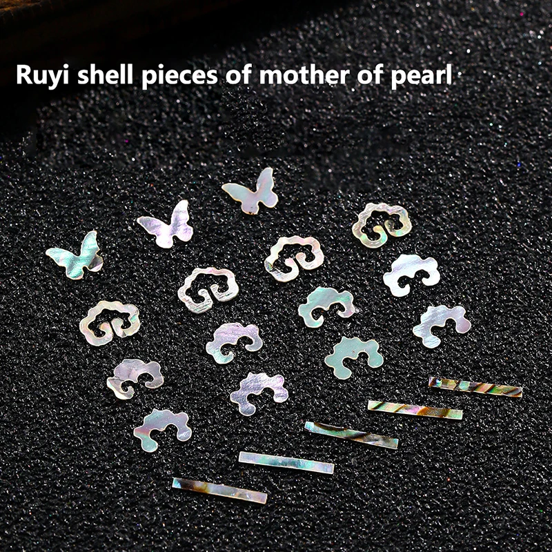 10pcs 구름 나비 입체 초박형 네일 아트 다이아몬드 반짝이 플래시 매니큐어 장식 중국 스타일 행운