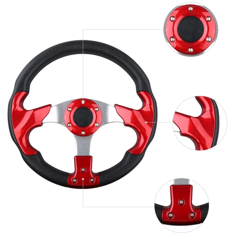 Aluminum Alloy Racing Style 320mm 13 Inch Steering Wheel for YAMAHA Golf Cart EZGO Car Accessories