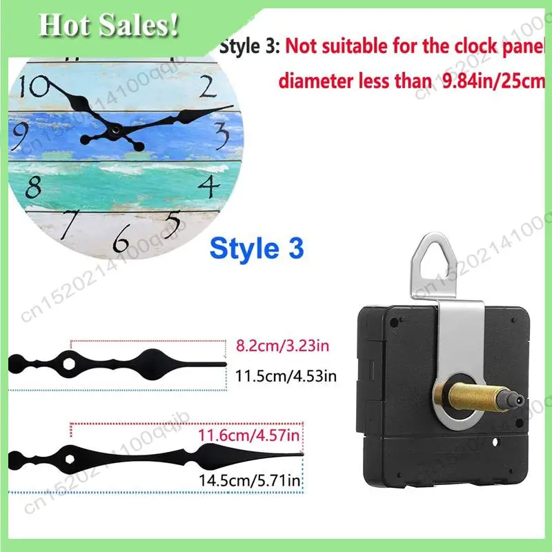 

-FDDT 4 Set 32Mm Long Shaft DIY Quartz Clock Movement Mechanism With 5 Different Pairs Hands Wall Clock Repair Parts