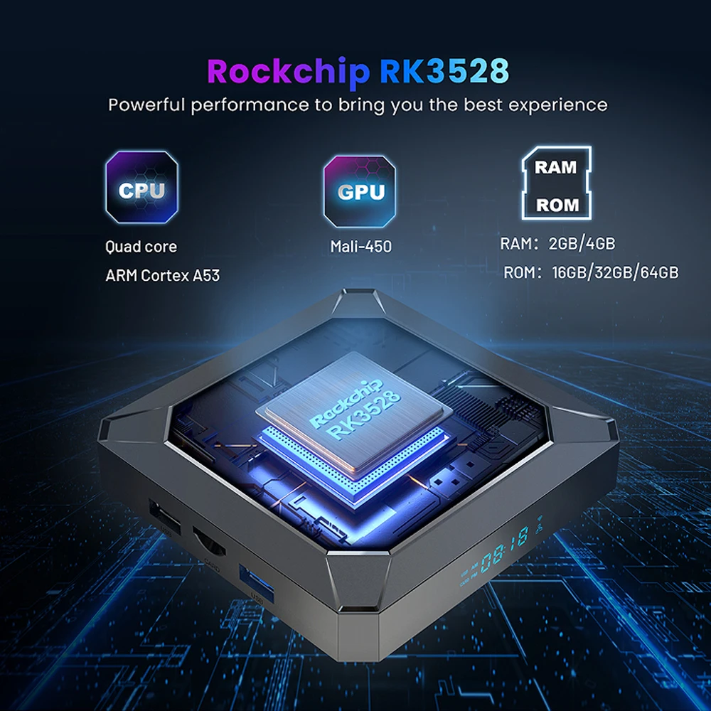 Imagem -06 - Smart tv Box Android 13 Rockchip Rk3528 2.4g 5g Dual Wifi6 Hdr10 Plus Conjunto Top Box Bt5.0 Media Player Lan 100m X98k