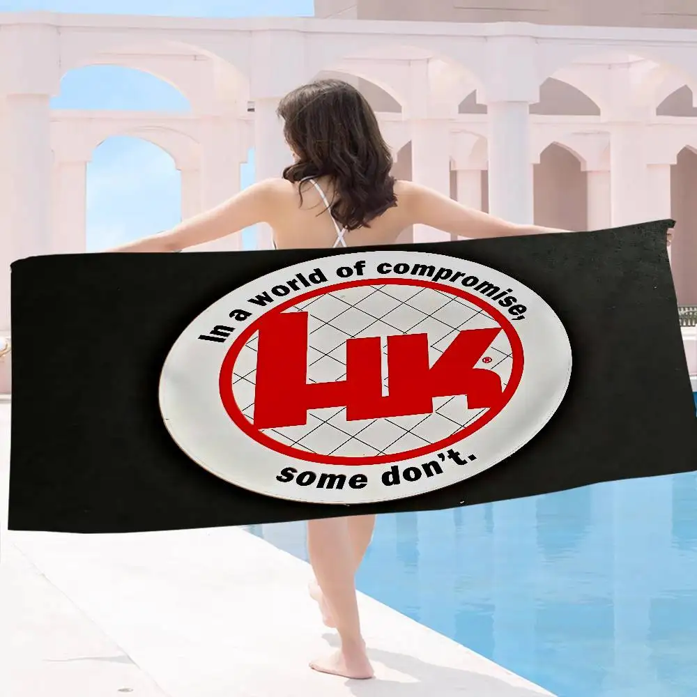 H-Heckler Koch Strandtücher, Duschtuch, Sauna, Reisen, Spa, Mikrofaser, schnell trocknend, Fitnessstudio-Zubehör, niedliche Raumdekoration