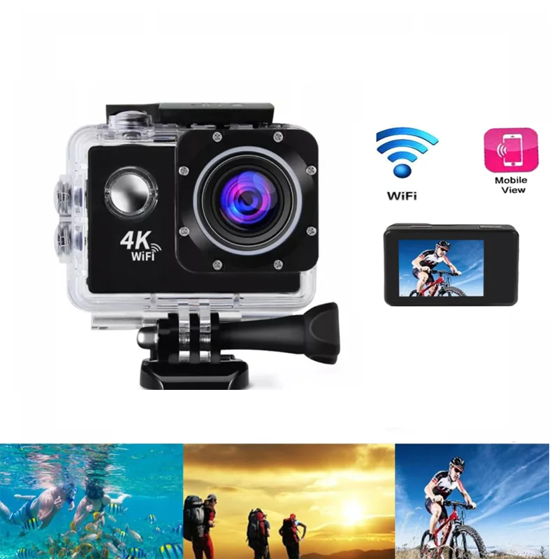 Cámara de Acción AIR 4K 30PFS 1080P, Zoom 4x, WIFI, 2 pulgadas, Vídeo impermeable para casco de motocicleta y bicicleta, gran oferta