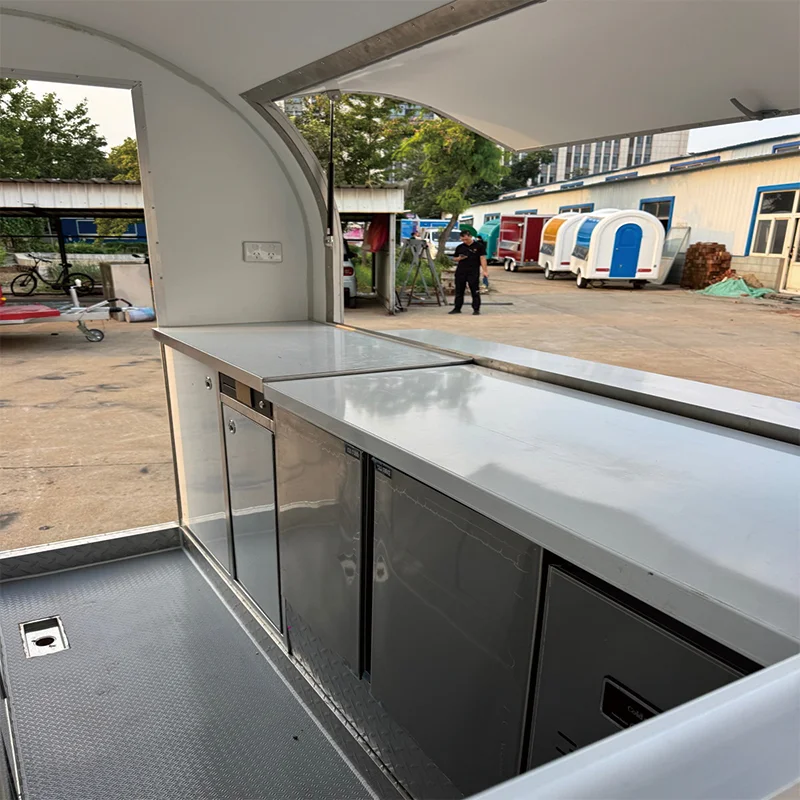 FRP Trailer-Mounted Food Vendi - Food Snacks With Fiber recension och pris