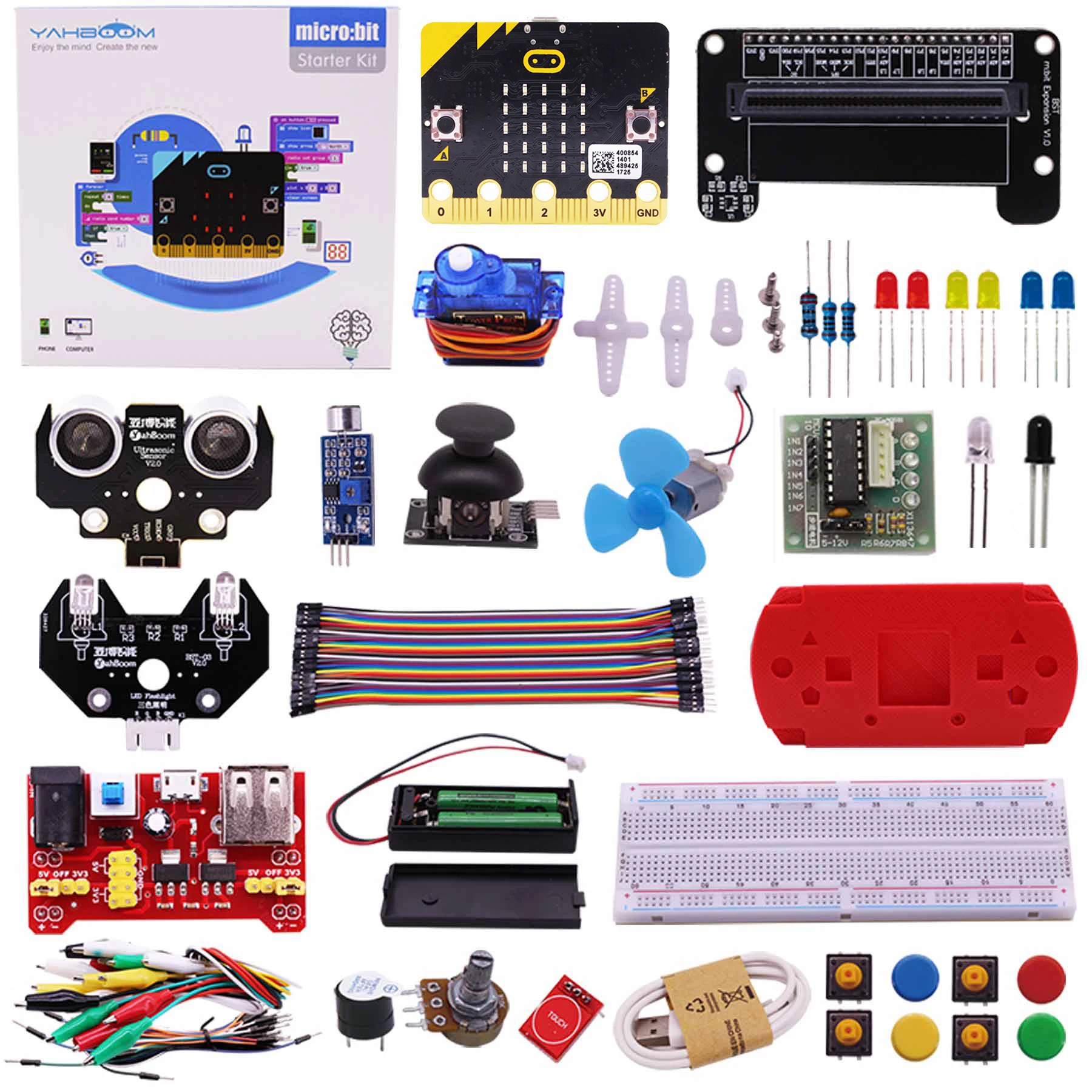 Microbit V2 Starter Kit 23 in 1 Sensor Module Learning Set STEM DIY Electronic Project For Kids MakeCode Programming Students