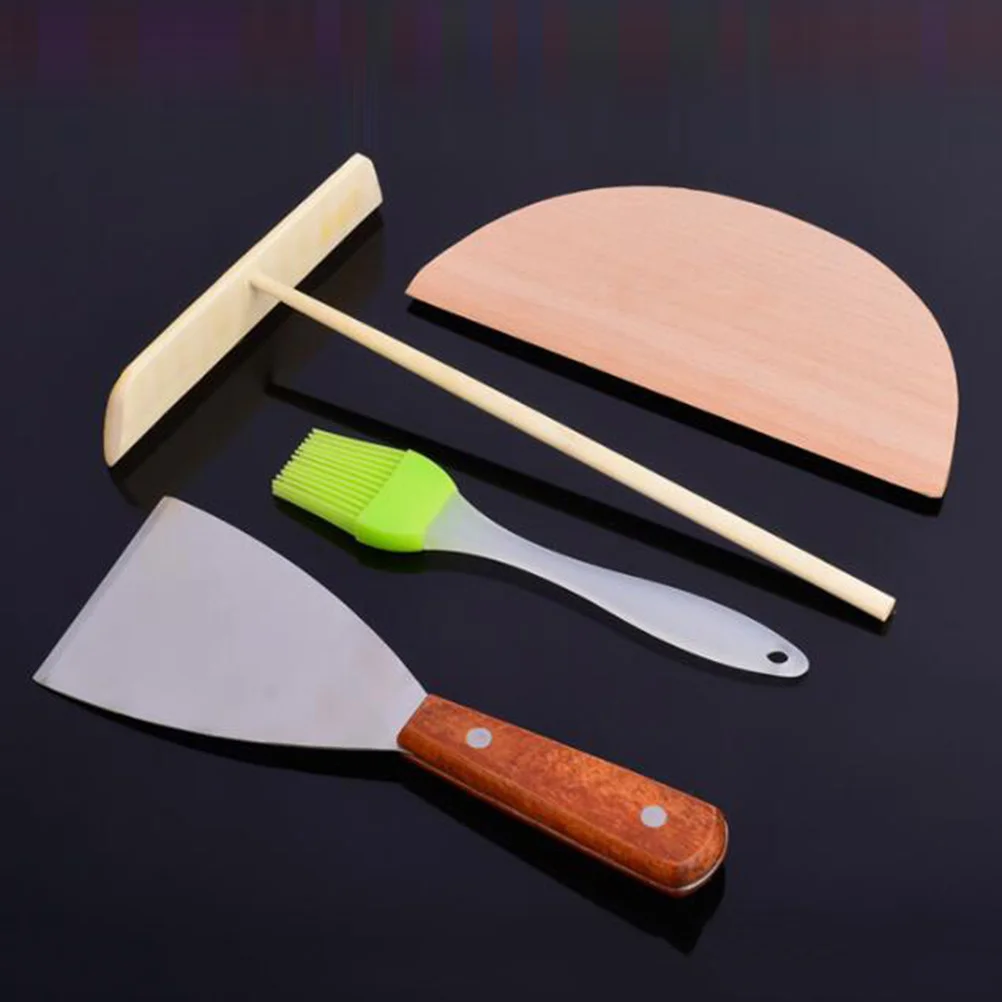 

1Pcs Wooden Pancake Spreader Beech Wood Semi- Tool for Crepes Pancakes Pizza Scraper Lightweight