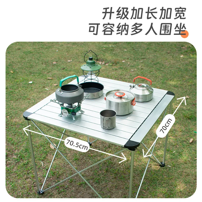 Square Table Outdoor Portable Folding Table Stall Camping Table Camping Barbecue Egg Roll