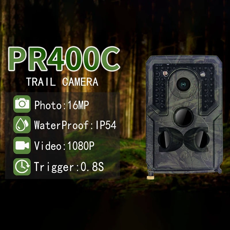 

PR400 hunting camera photo 16 mp 1080 p trap detector wildlife hd waterproof monitoring infrared night vision camera camera trap