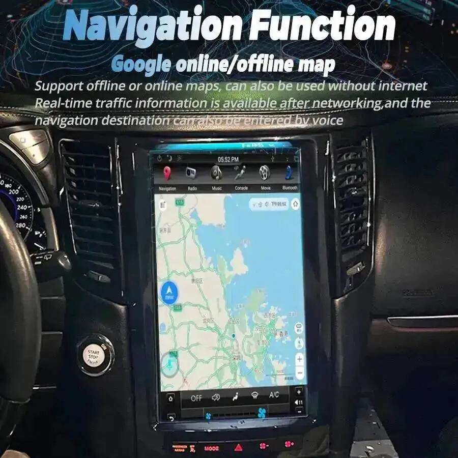 14.5inch Android Car Radio Wireless Carplay For Infiniti FX35 FX37 FX45 FX50 QX70 2007-2013 Stereo Multimedia Display GPS Audio