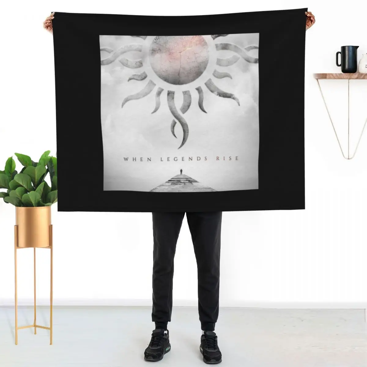 When Legends Rise Throw Blanket Beach Thermal Bed covers Plush Furry Blankets