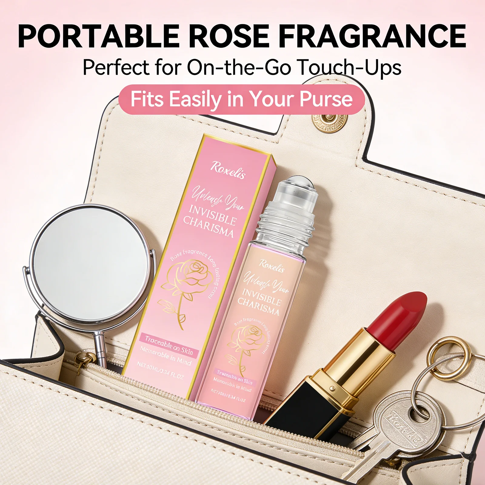 Rose Ball Fragrance is lightweight, elegant, and convenient to carry with you, leaving a fresh and natural fragrance for daily view 4