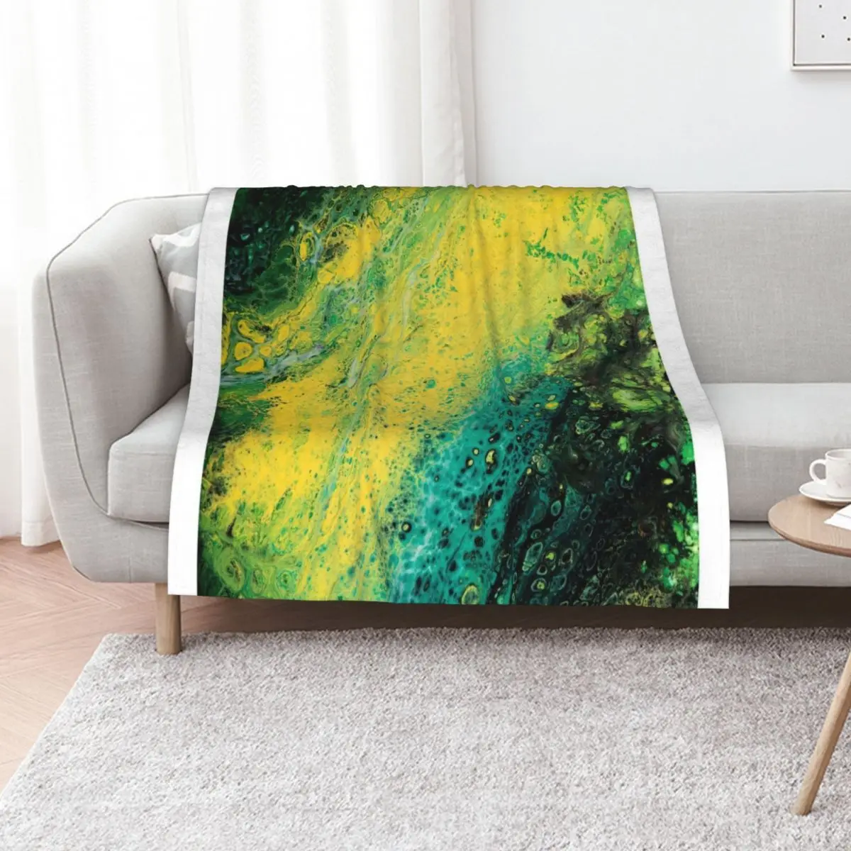 Murky Light Green River Throw Blanket Bed linens Luxury Throw cosplay anime Soft Plush Plaid Decorative Sofas bed plaid Blankets