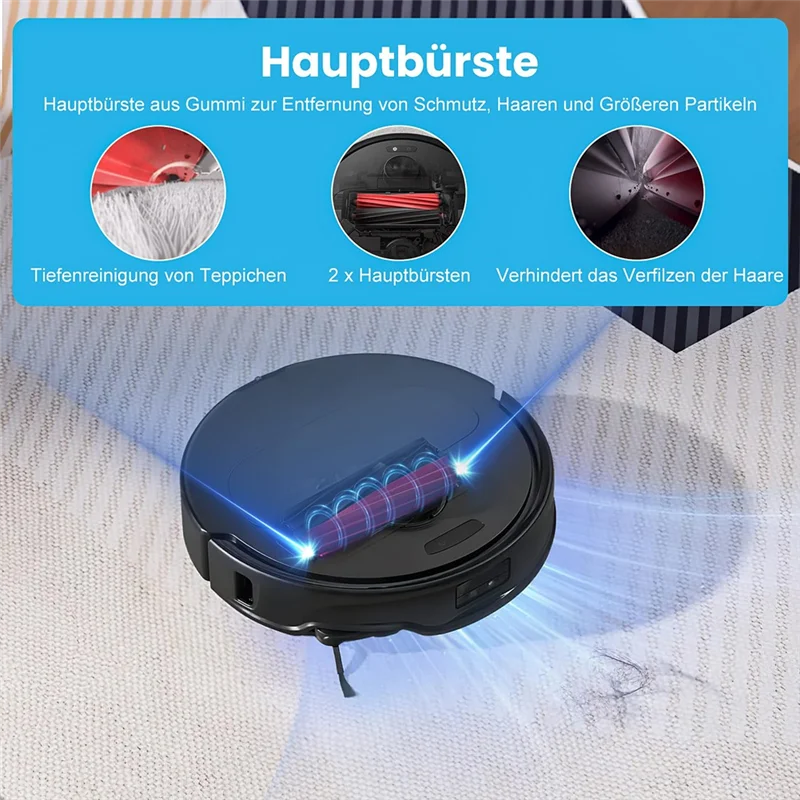 ABMH-Accessorio per Roborock Qrevo Master Robot Aspirapolvere con spazzole principali, salviette, filtri HEPA, sacchetti per la polvere, spazzole laterali