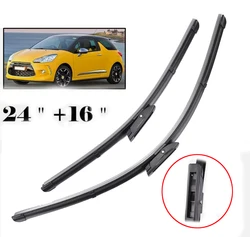 For Citroen DS3 DS 3 Hatchback 2009-2020 Car Front Windshield Wiper Blades Wiper Blades Soft Rubber Auto Front Windscreen Fit