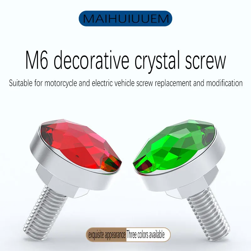 تعديل غطاء المسمار لقطع غيار الدراجات النارية مناسب للسكوتر الكهربائي والسكوتر ولوحة الترخيص المزخرفة برغي M6 العالمي #1