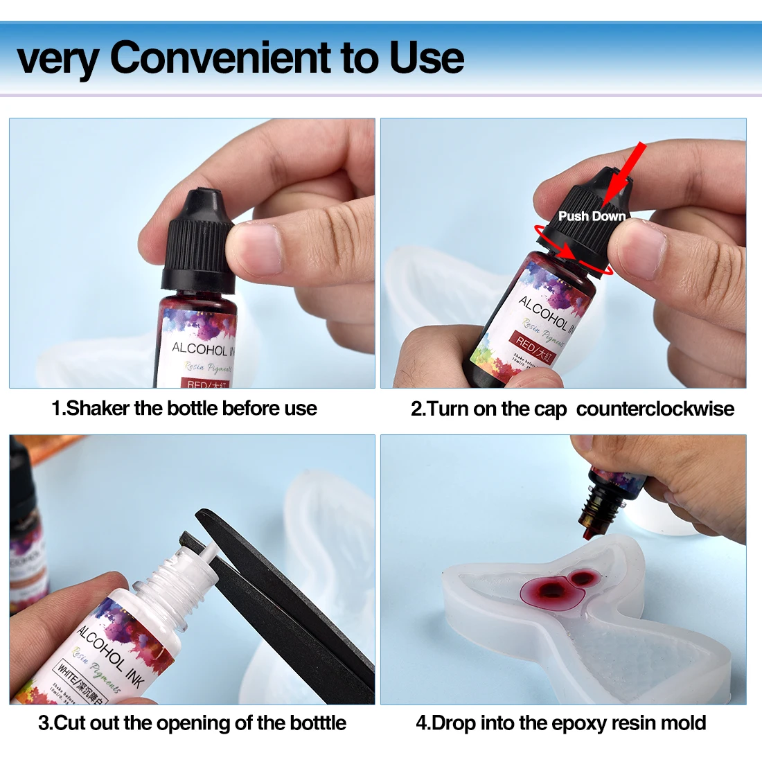 22Colors 10ml UV Epoxy Resin Pigment Coloring Dye DIY UV Epoxy Resin Jewelry Making Crafts Tools Pigment Dye Nail Art Decoration view 6