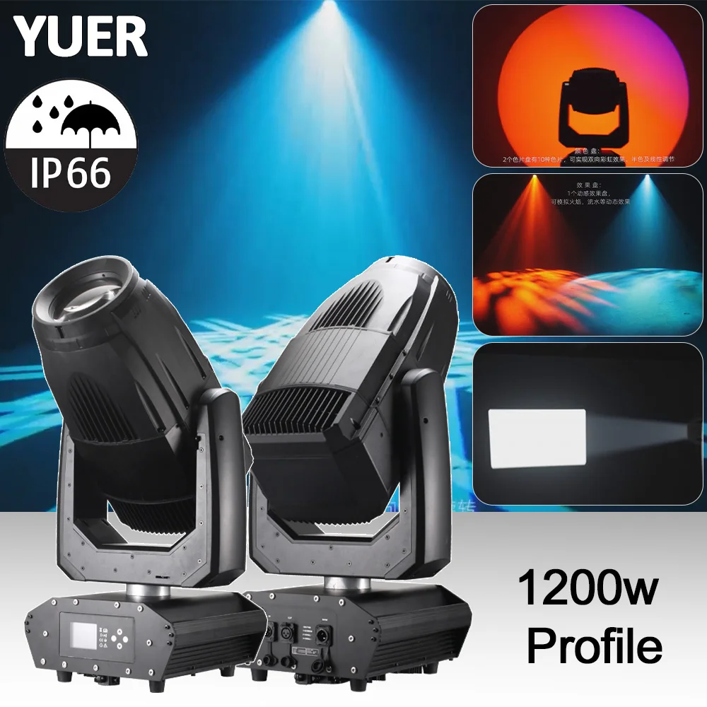 LED 1200W Profile Moving Head Light Waterproof IP66 CMY CTO Frost Effect Professional Dj Club Concert Outdoor Disco Stage Light