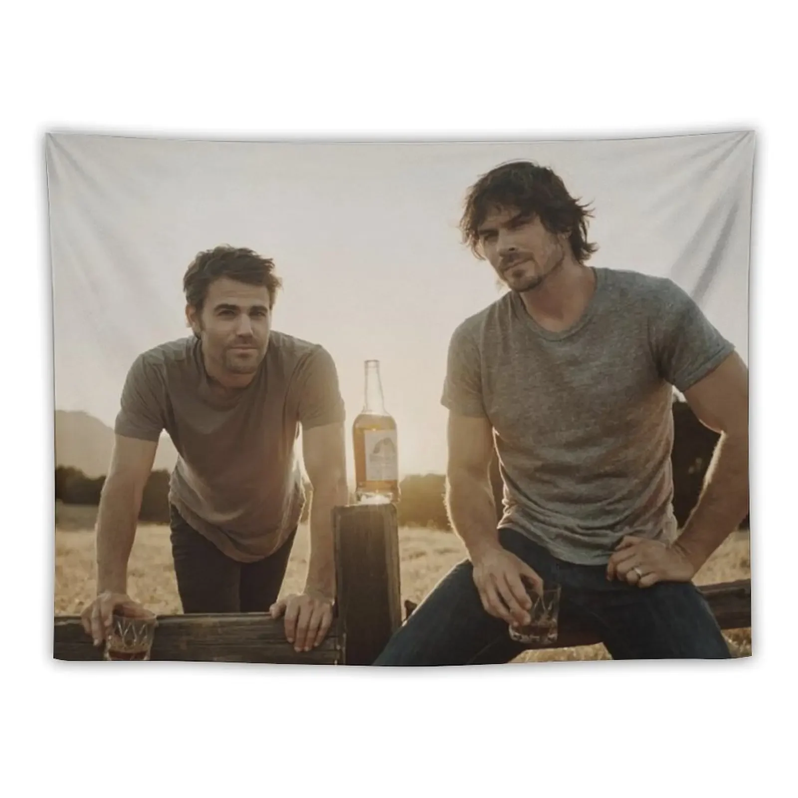 ian somerhalder and paul wesley Tapestry Christmas Decoration Bathroom Decor Tapestry