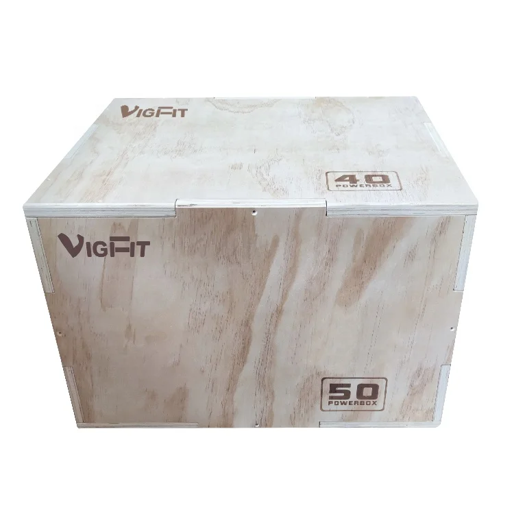 Custom Logo Heavy-Duty Non-Slip Rounded Corners Wood Plyometric Box