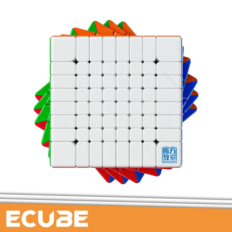 [ECube] MoYu MeiLong 8 8M V3 8x8x8 المكعب السحري بدون ملصقات مكعب السرعة السوداء لتركيب الفصول الدراسية - 8x8 مقاس Moyu Cubing