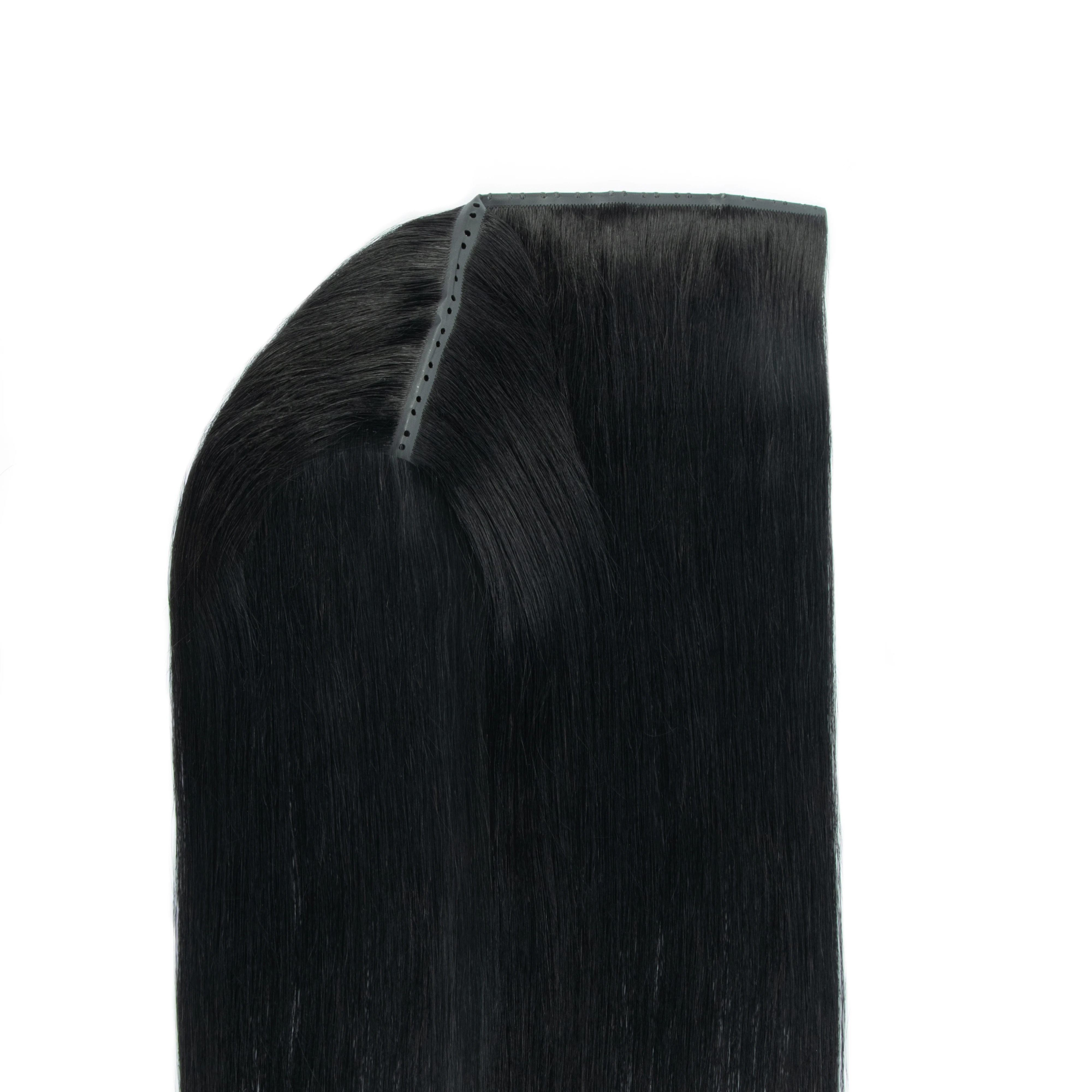PU Flat Weft Invisible PU Weft Hair with Hole Human Hair Twin Tabs Injected Long Tape No Glue Microlink Hole Weft Extensions