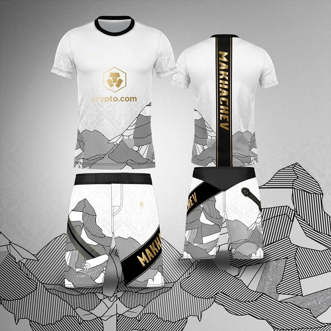 Camiseta y Pantalones Cortos de MMA Top Boxing Islam Makhachev para Hombre, Transpirables, de Secado Rápido, Conjunto Infantil de Lucha Libre
