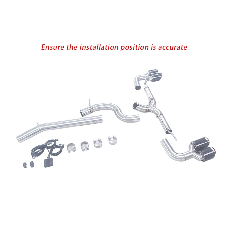 High‑Flow SUS304 Straight Pipe Exhaust Set, Full‑Straight‑Pipe Cat‑Back Muffler Pipe For Cupra Ateca 2.0T 2020+ Street Refit Pro