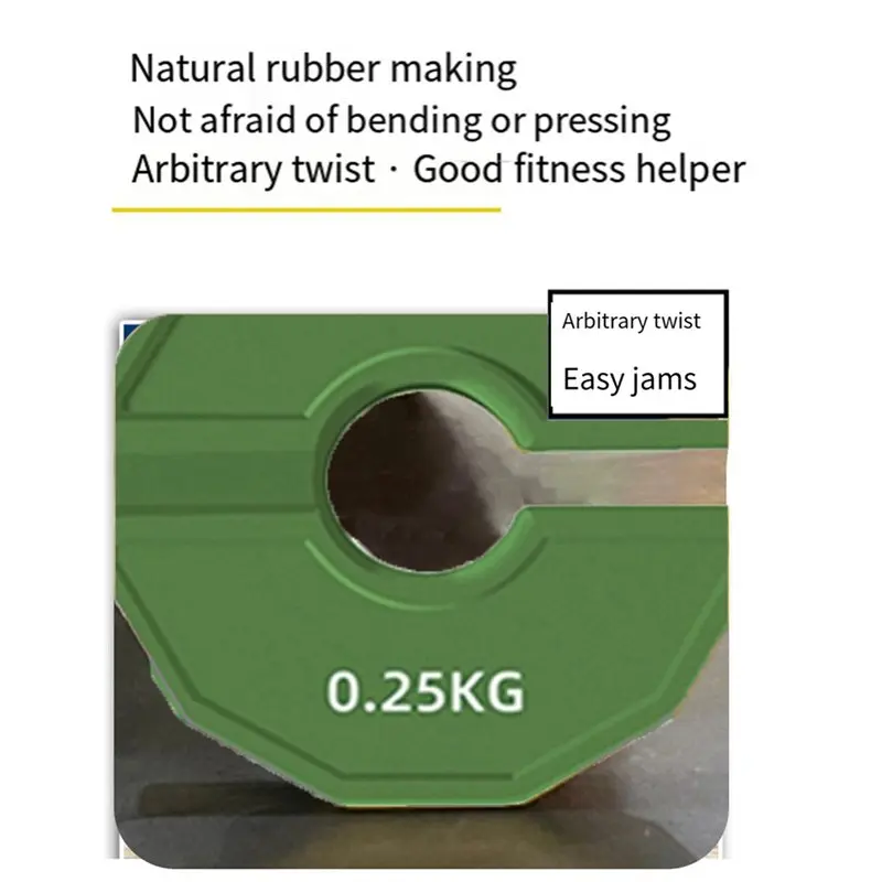 8 Pcs Gym Micro-Type Plates Dumbbell Fractional Weight Plate Rubber Add-On Weights For Strength Training, 0.25Kg Green
