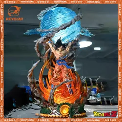 Figuras de acción de Dragon Ball, estatua de Pvc de 25cm, Son Goku, Spirit Bomb, Super Saiya, juguetes de colección, regalo