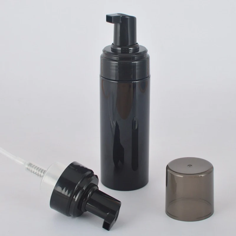 قطعتان من مضخة الصابون الرغوية السوداء، زجاجة فارغة قابلة لإعادة الملء، زجاجة توزيع رغوة بلاستيكية محمولة، 100 مل 120 مل 150 مل 200 مل 250 مل