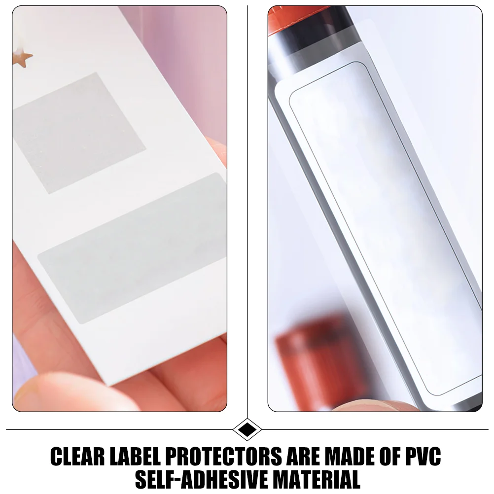 Labels Stickers Protector Clear Self-adhesive Waterproof Protectors Barcode for Library Books