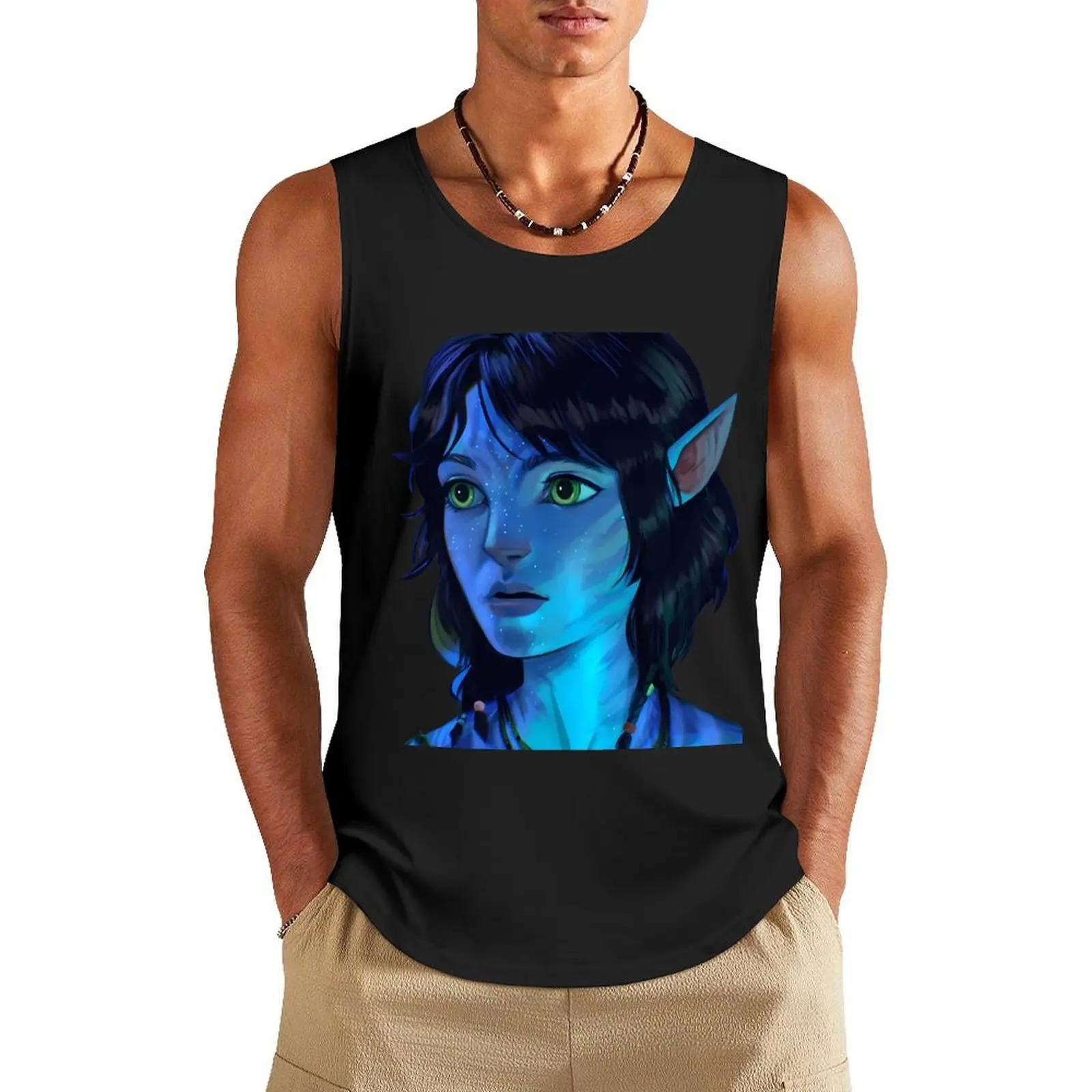 

Kiri Tank Top Men sleeveless tee Men's singlets man vest Men's tops