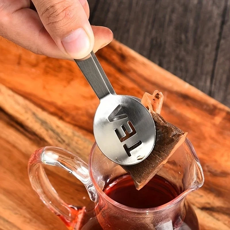 Stainless Steel Tea Bag Squeezer-Multifunctional Kitchen Tool,Easily Releases Tea Leaves,Sugar Clip-Durable,Rustproof,Easy Clean