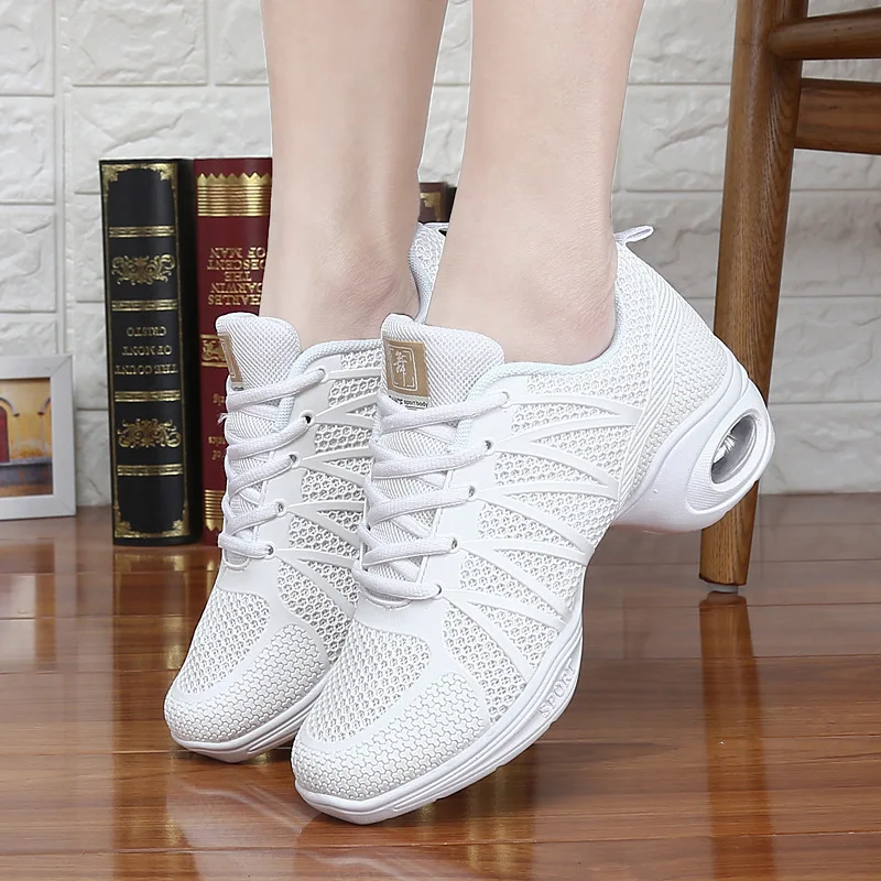 Hot New Sports Feature Soft Outsole Breath Dance Shoes Sneakers For Woman Practice Shoes Modern Dance Jazz Shoes Sneakers